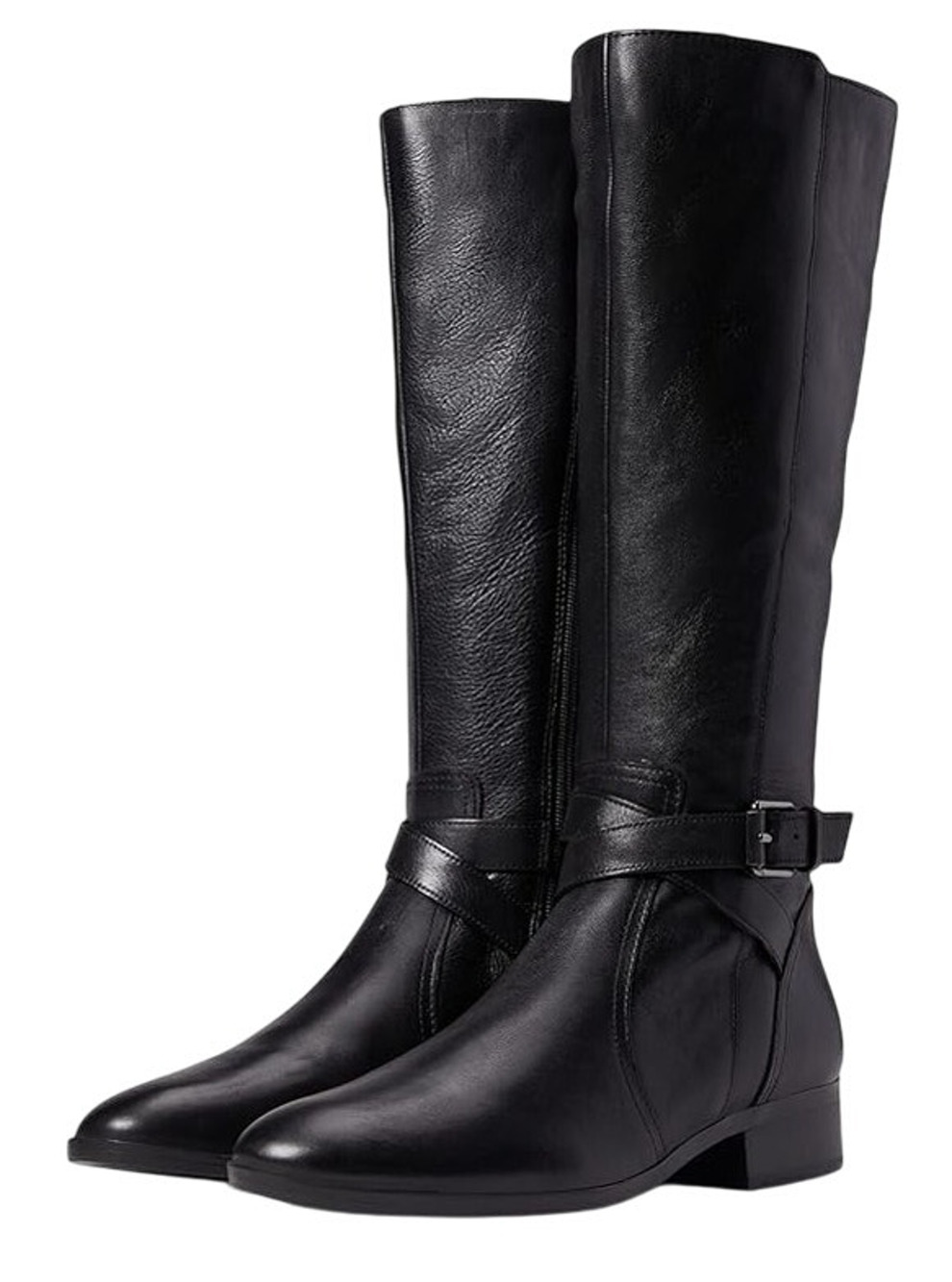 Naturalizer Womens Rena Knee High Boot 8.5M Wide Calf EU 38.5 Black Leather NWOB
